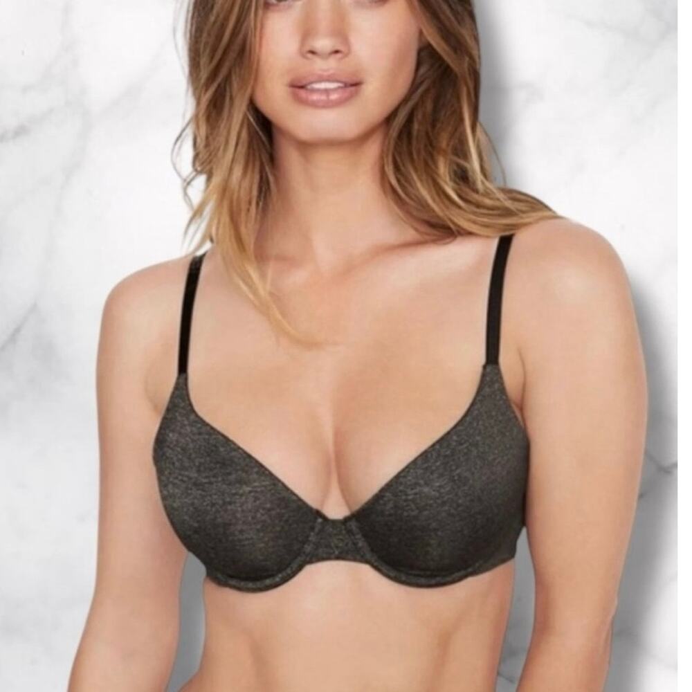 Victoria’s Secret Uplift Semi Demi T-Shirt Bra Grey 36 DD